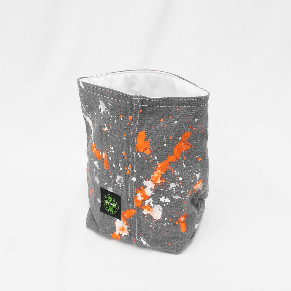 THOUFUN ×CXM　チョークバケット【PORTE】　グレーへリンボン ×オレンジ