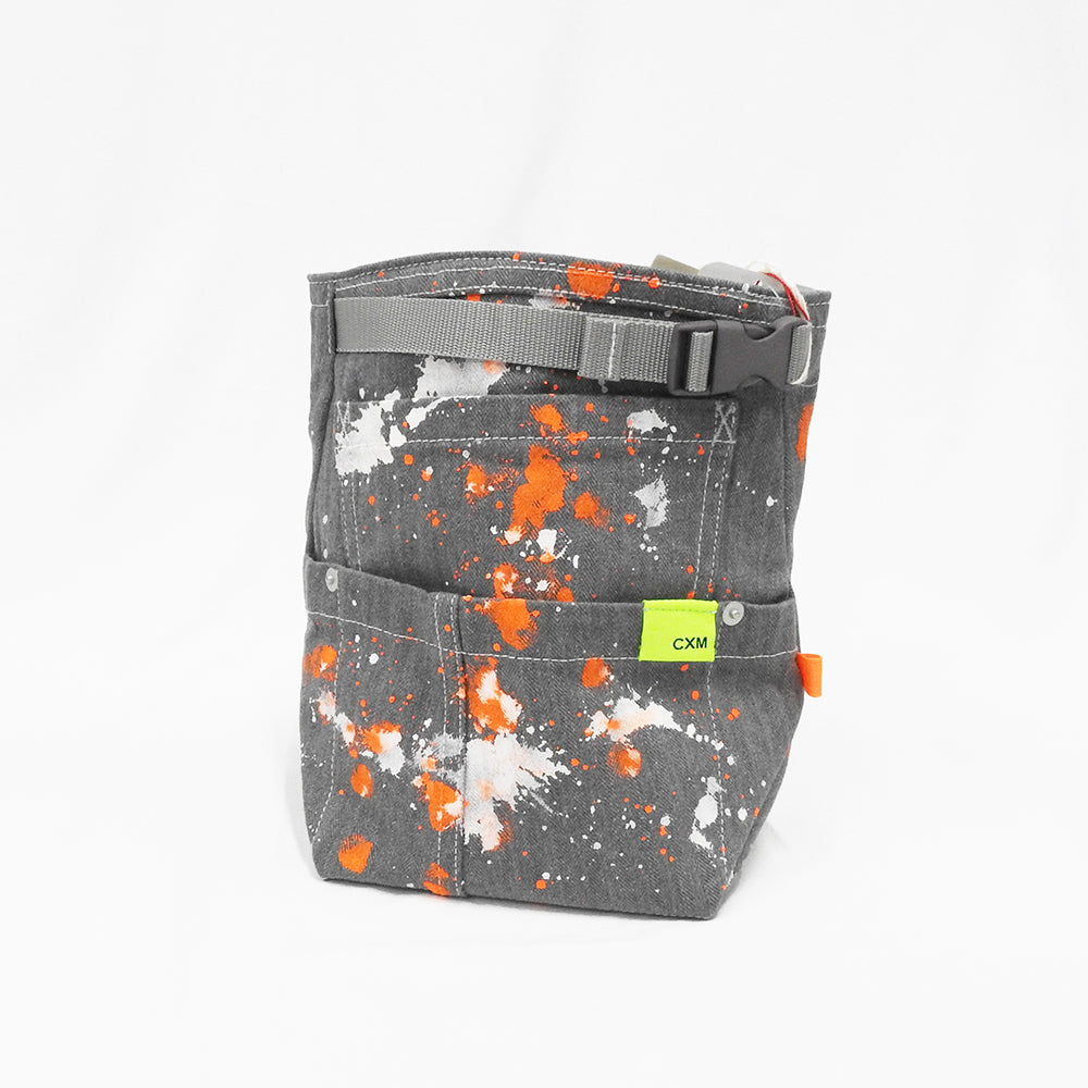 THOUFUN ×CXM チョークバケット【PORTE】 グレーへリンボン ×オレンジ
