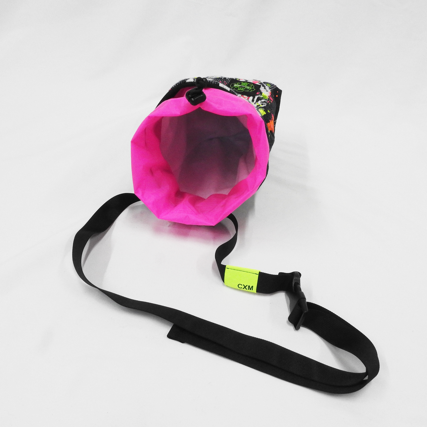 THOUFUN ×CXM Chalk bag with belt 【LAPOCHE】　ネイビーパームJQ×ネオンピンク